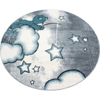 KIDS - Tapis enfant rond à motif ourson bleu - KID0580BLE KIDS
