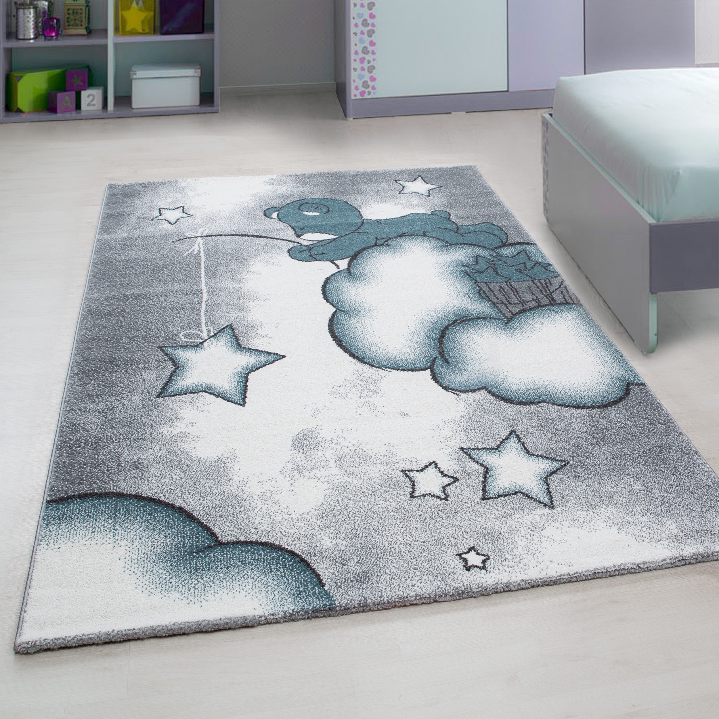 KIDS - Tapis enfant à motif ourson bleu - KID0580BLE KIDS