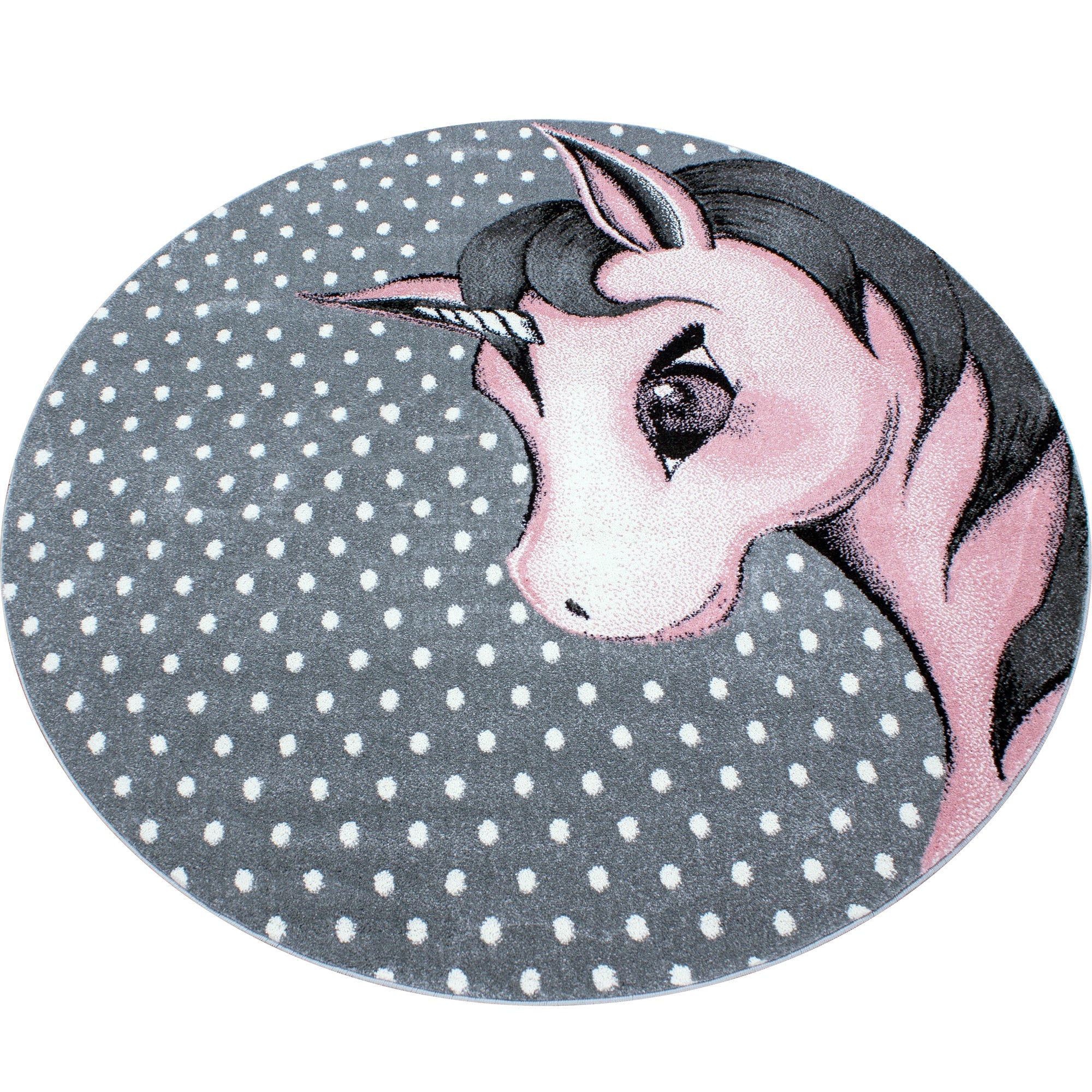KIDS - Tapis enfant rond à motif licorne rose - KID0590ROS KIDS
