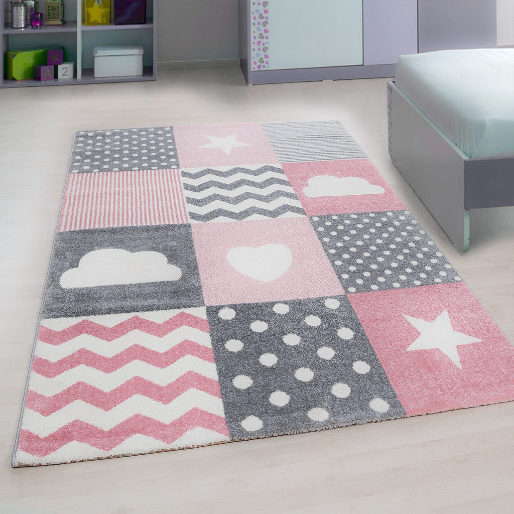 KIDS - Tapis enfant à motif rose - KID0620ROS KIDS