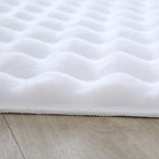 LAPONIE - Tapis uni doux à poils longs effet vague - LAP5110BLA