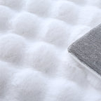 LAPONIE - Tapis uni doux à poils longs effet vague - LAP5110BLA