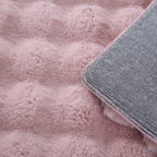 LAPONIE - Tapis uni doux à poils longs effet vague - LAP5110ROS