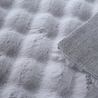 LAPONIE - Tapis uni doux à poils longs effet vague - LAP5110SIL