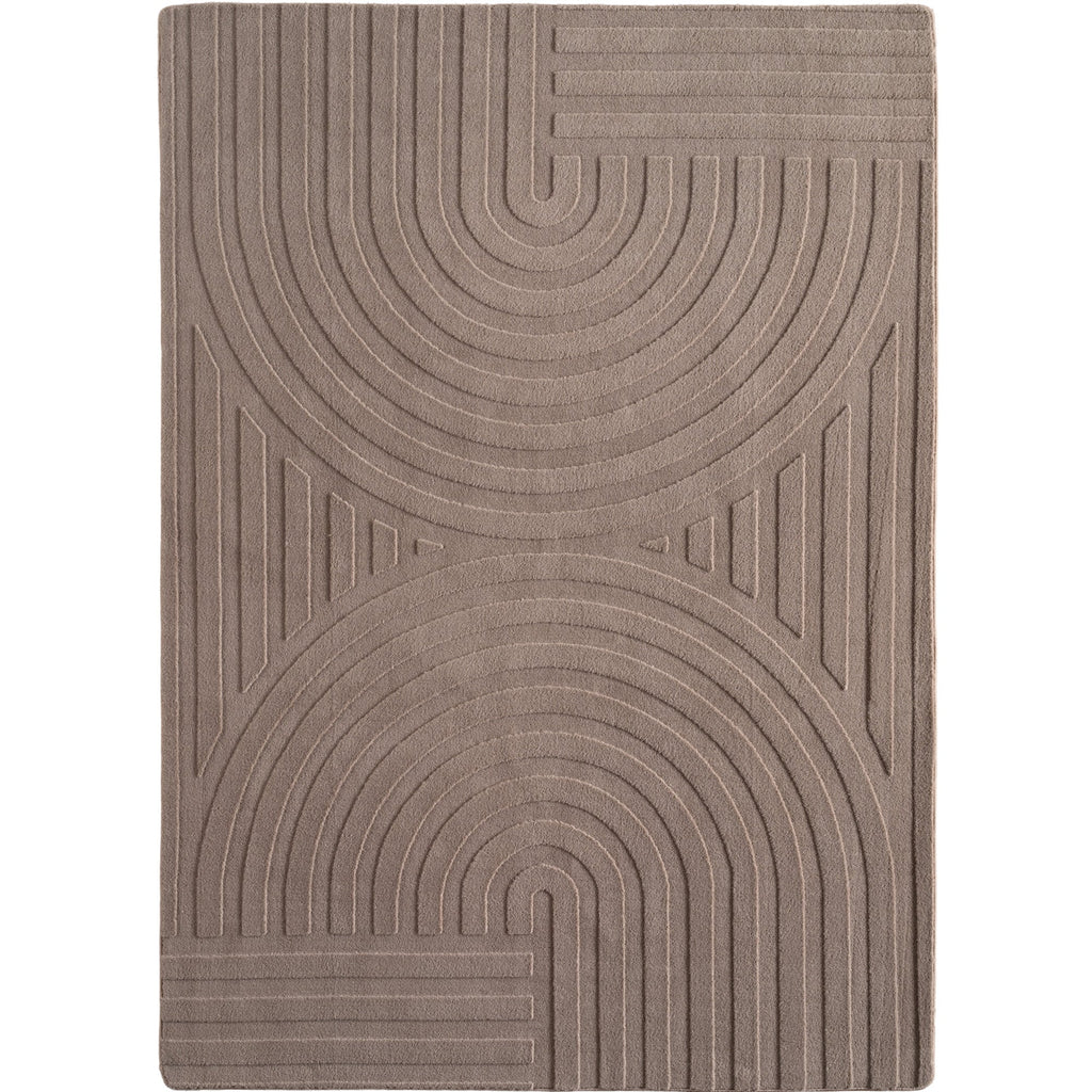 LENNY - Tapis de salon beigeau motif géométrique - LEN1611BEI LENNY