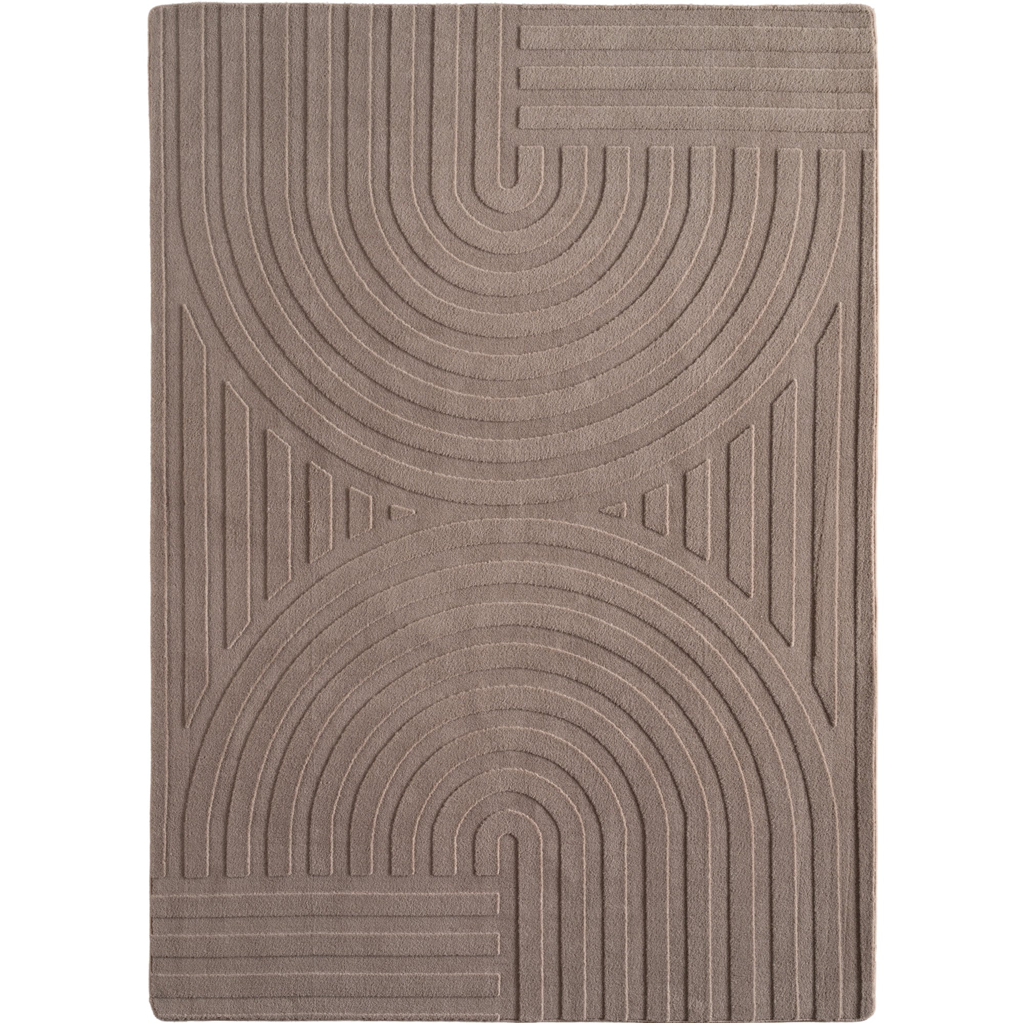 LENNY - Tapis de salon beigeau motif géométrique - LEN1611BEI LENNY