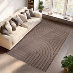 LENNY - Tapis de salon beigeau motif géométrique - LEN1611BEI LENNY