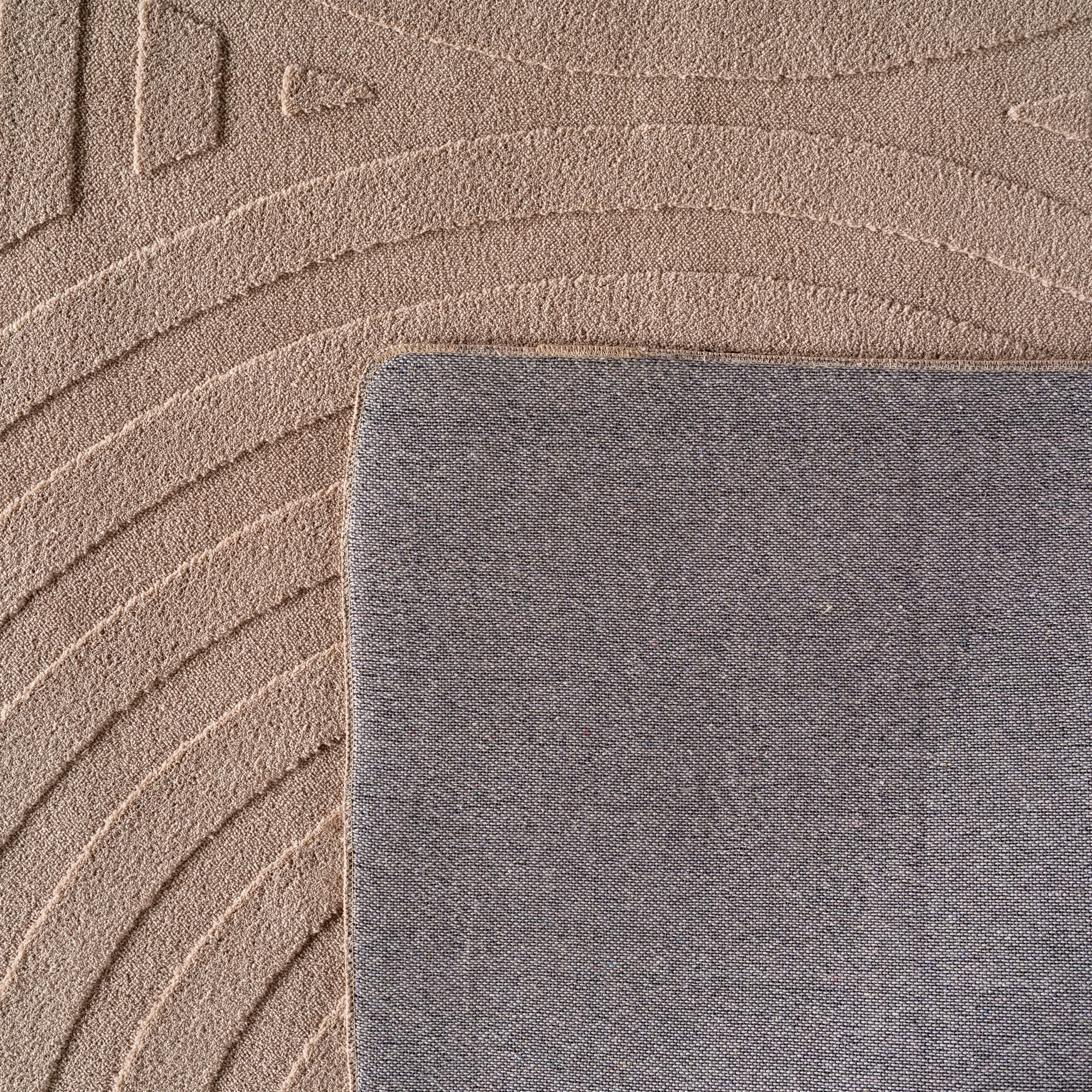 LENNY - Tapis de salon beigeau motif géométrique - LEN1611BEI LENNY