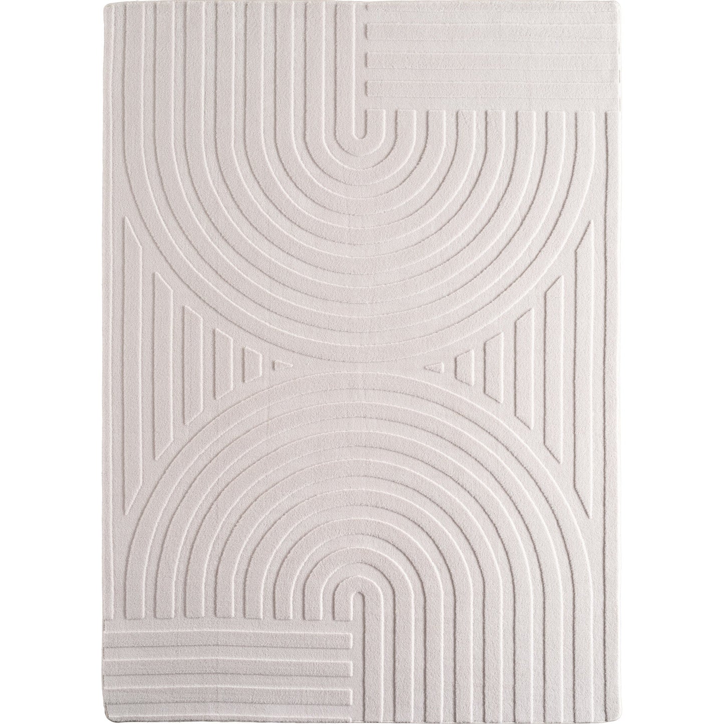 LENNY - Tapis de salon Crème au motif Artistique - LEN1611CRE LENNY