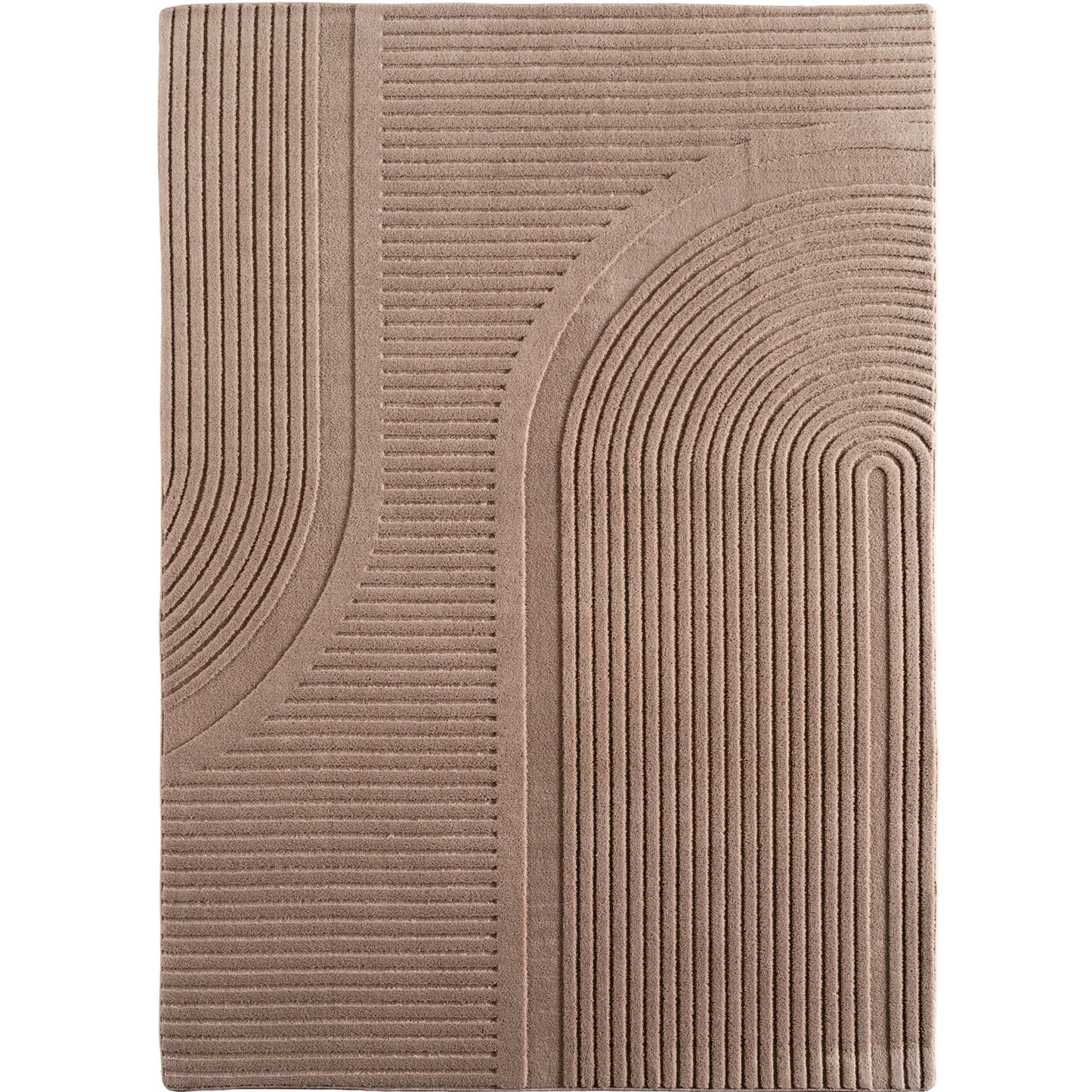 LENNY - Tapis de salon beigeau motif Graphique - LEN1612BEI LENNY