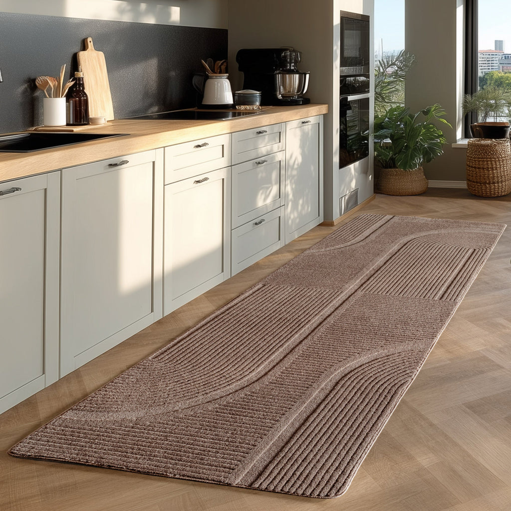 LENNY - Tapis de salon beigeau motif Graphique - LEN1612BEI LENNY