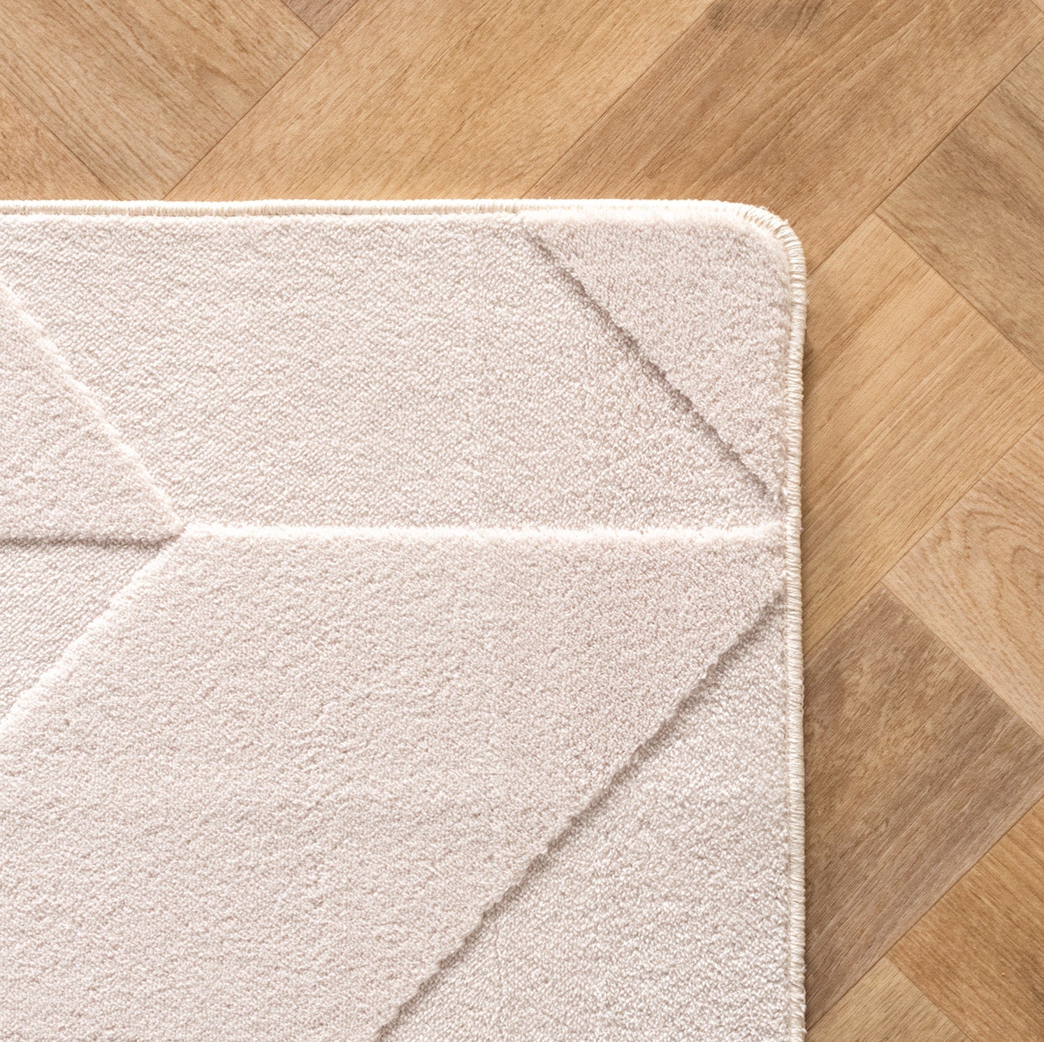 LENNY - Tapis de salon Crème au motif Graphique - LEN1612CRE (Copie) LENNY