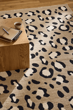 Tapis intérieur beige léopard LEOVAH Nazar rugs