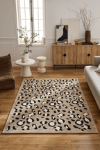 Tapis intérieur beige léopard LEOVAH Nazar rugs