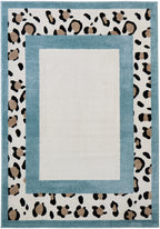 LEOVAH - Tapis intérieur bleu léopard - LEO521BLE Nazar rugs