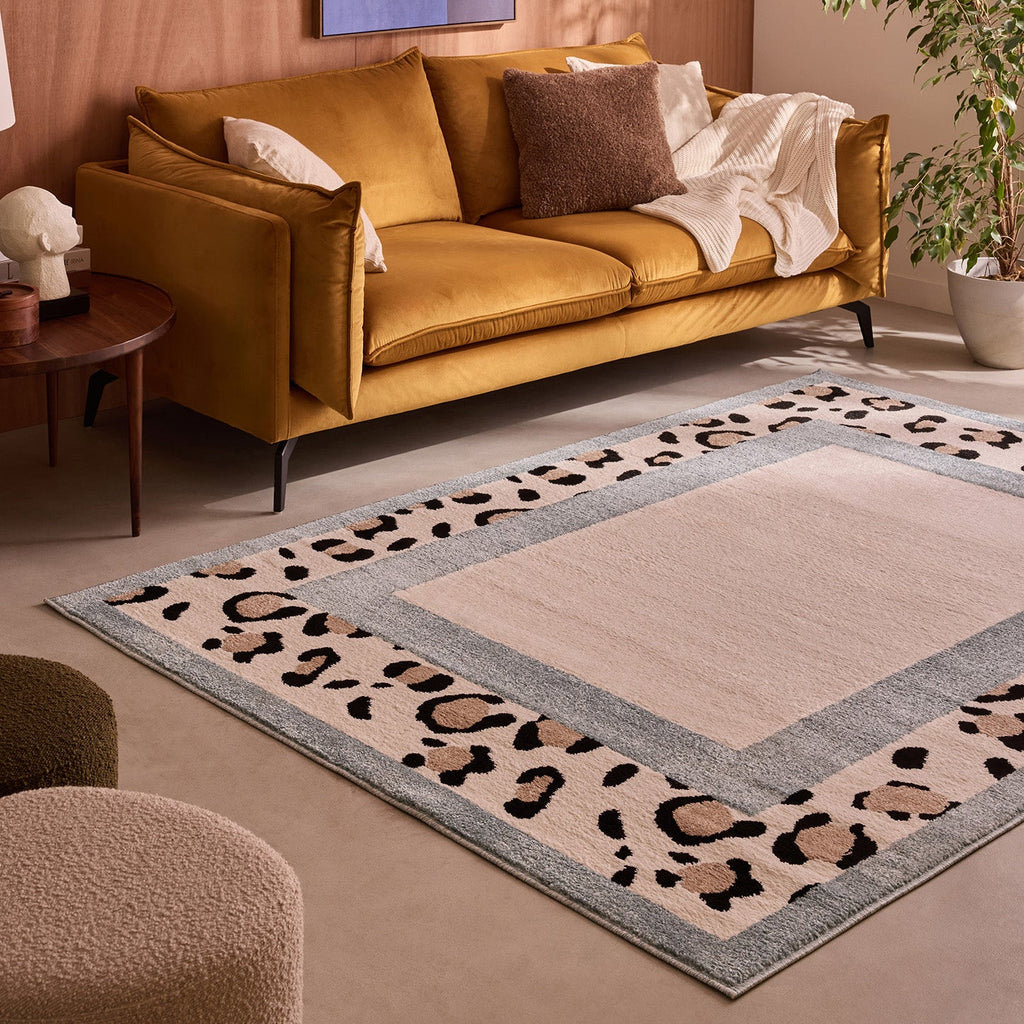 LEOVAH - Tapis intérieur bleu léopard - LEO521BLE Nazar rugs