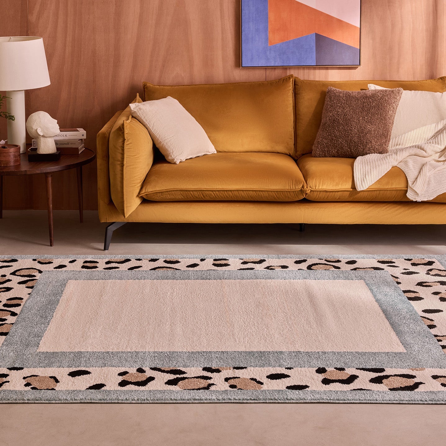LEOVAH - Tapis intérieur bleu léopard - LEO521BLE Nazar rugs