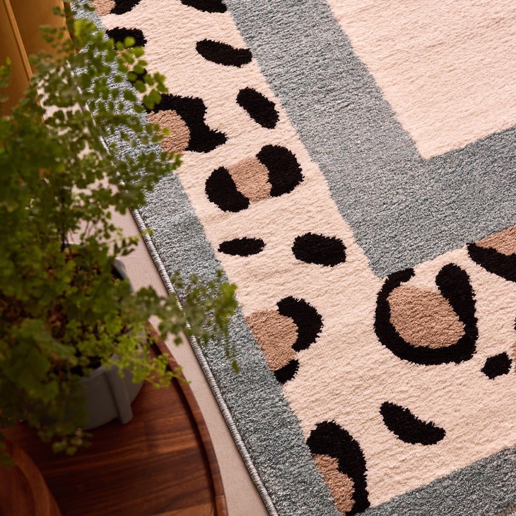 LEOVAH - Tapis intérieur bleu léopard - LEO521BLE Nazar rugs