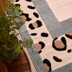 LEOVAH - Tapis intérieur bleu léopard - LEO521BLE Nazar rugs