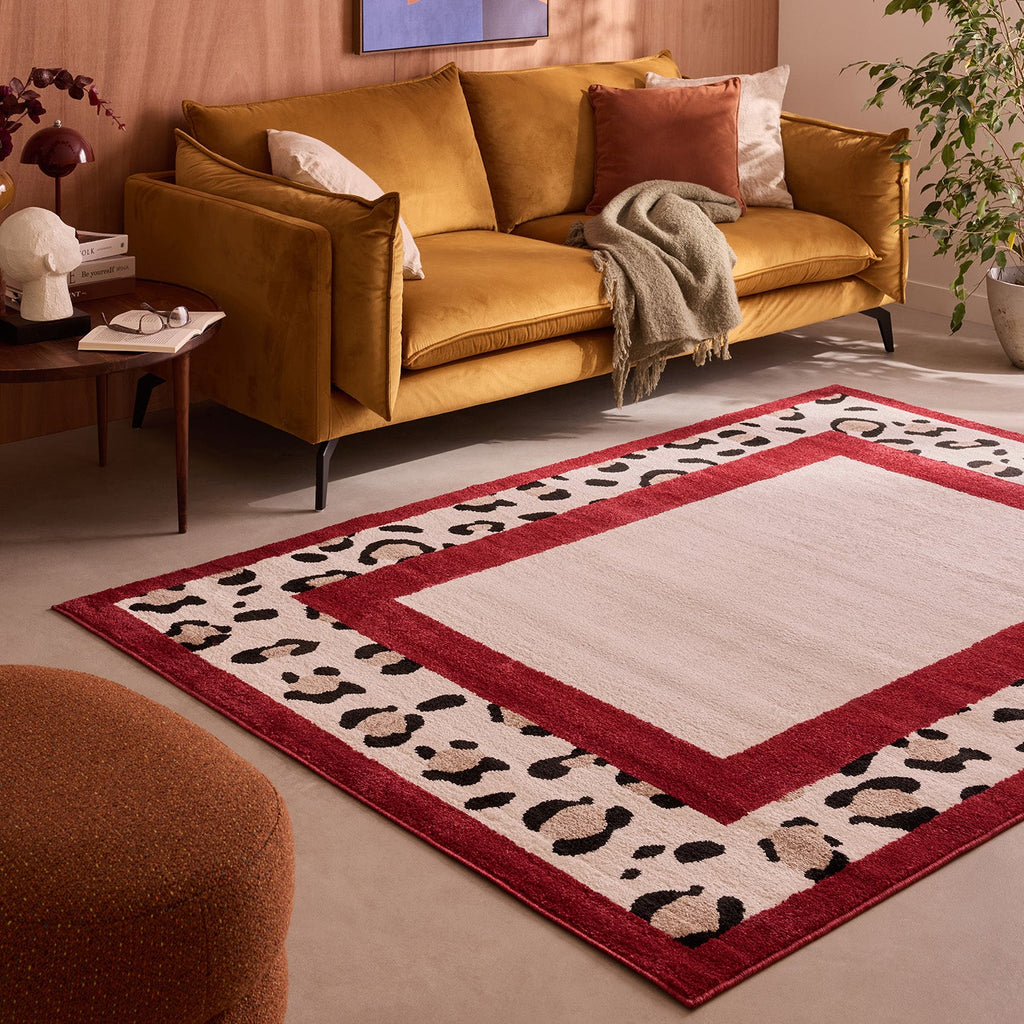 LEOVAH - Tapis intérieur rouge léopard - LEO521ROU Nazar rugs