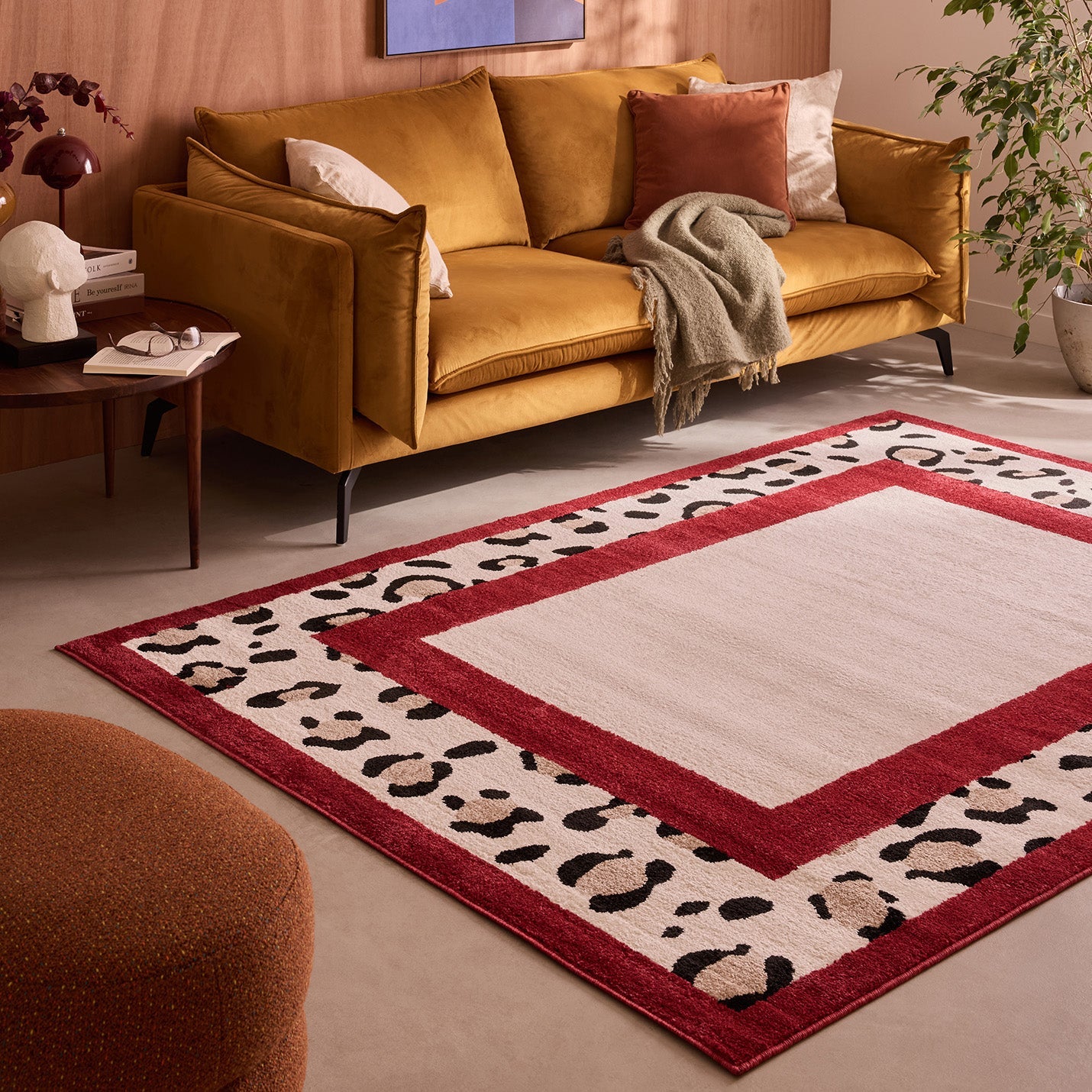 LEOVAH - Tapis intérieur rouge léopard - LEO521ROU Nazar rugs