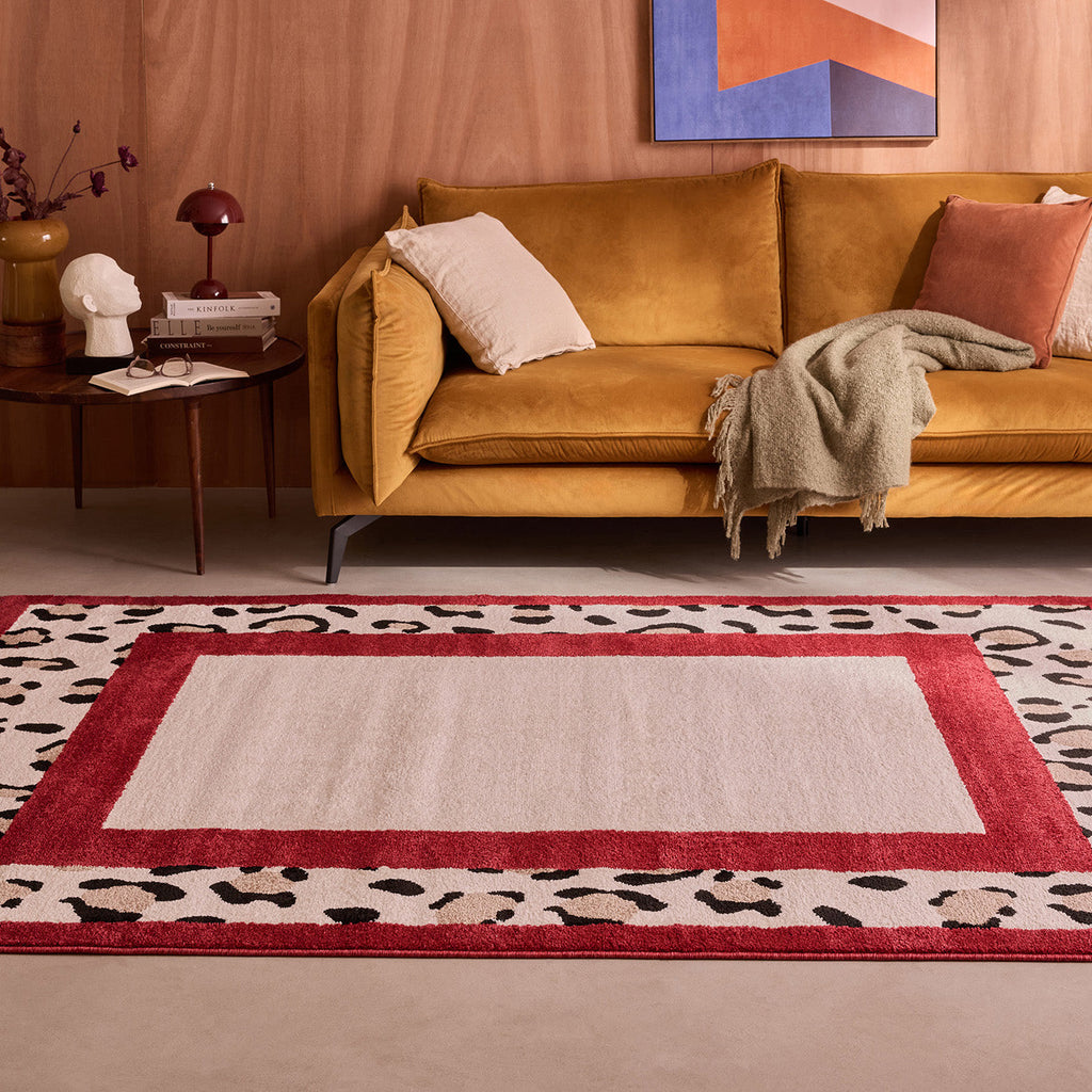 LEOVAH - Tapis intérieur rouge léopard - LEO521ROU Nazar rugs