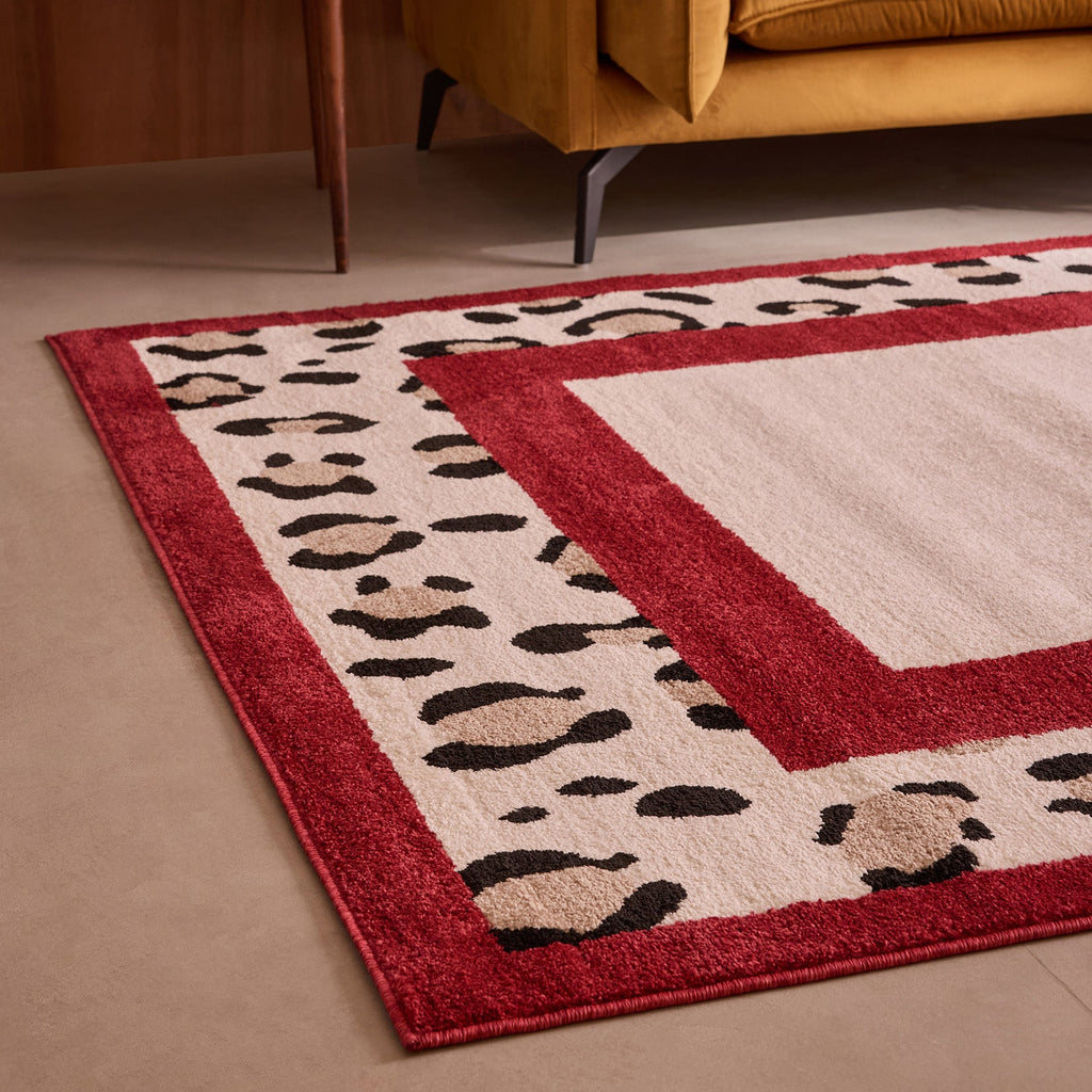 LEOVAH - Tapis intérieur rouge léopard - LEO521ROU Nazar rugs