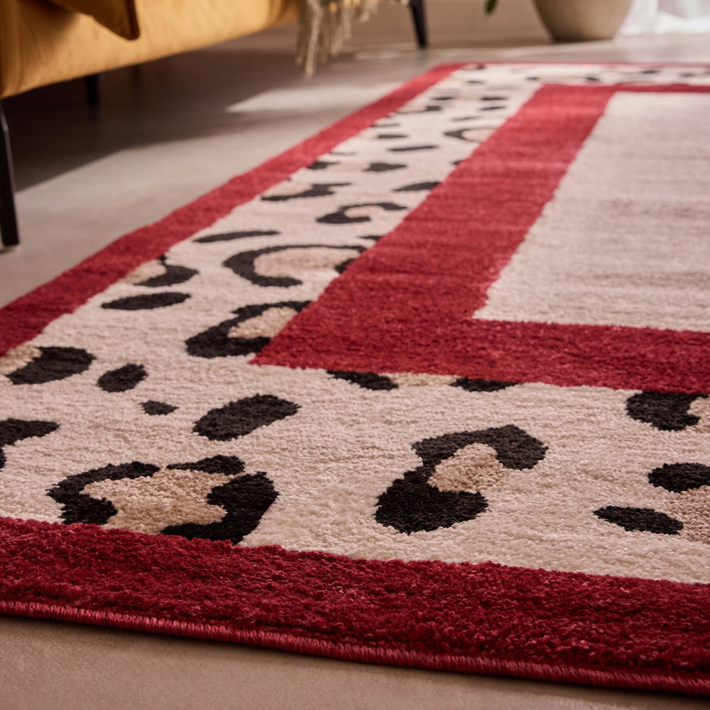 LEOVAH - Tapis intérieur rouge léopard - LEO521ROU Nazar rugs