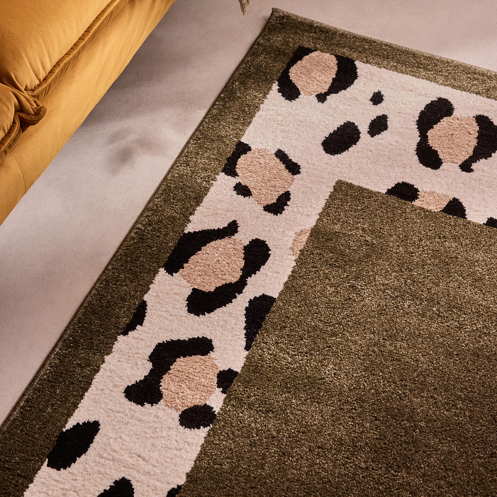 LEOVAH - Tapis intérieur vert léopard - LEO521VERT Nazar rugs