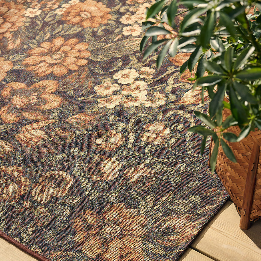 LIDO - Tapis d'extérieur élégant à motif fleuri multicolore - LID708MUL LIDO