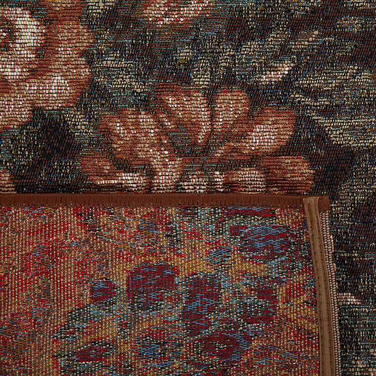 LIDO - Tapis d'extérieur élégant à motif fleuri multicolore - LID708MUL LIDO