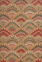 LIDO - Tapis d'extérieur élégant à motif éventail multicolore - LID710MUL LIDO