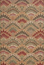 LIDO - Tapis d'extérieur élégant à motif éventail multicolore - LID710MUL LIDO