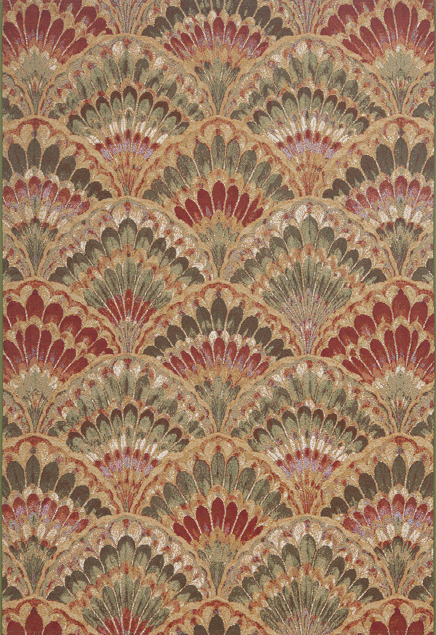 LIDO - Tapis d'extérieur élégant à motif éventail multicolore - LID710MUL LIDO