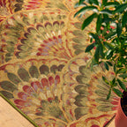 LIDO - Tapis d'extérieur élégant à motif éventail multicolore - LID710MUL LIDO