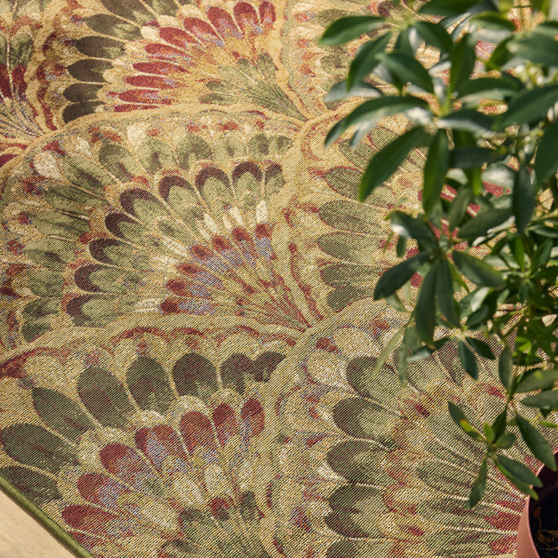 LIDO - Tapis d'extérieur élégant à motif éventail multicolore - LID710MUL LIDO