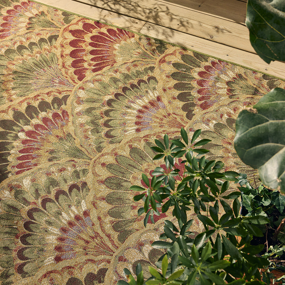 LIDO - Tapis d'extérieur élégant à motif éventail multicolore - LID710MUL LIDO