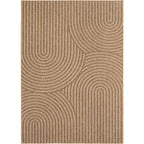 LINORA – Tapis intérieur/extérieur beige, motif géométrique aspect jute - LIN1401BEI LINORA
