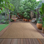 LINORA – Tapis intérieur/extérieur beige, motif géométrique aspect jute - LIN1401BEI LINORA