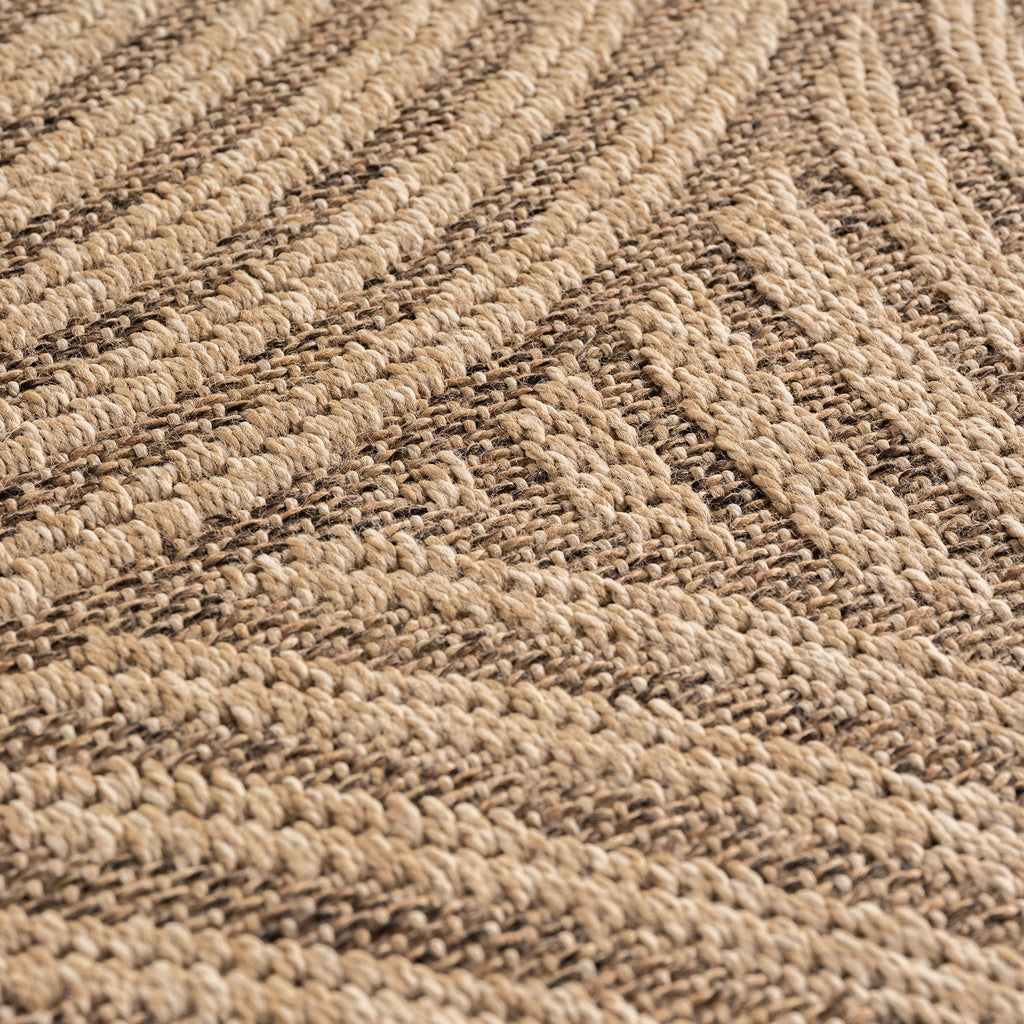 LINORA – Tapis intérieur/extérieur beige, motif géométrique aspect jute - LIN1401BEI LINORA