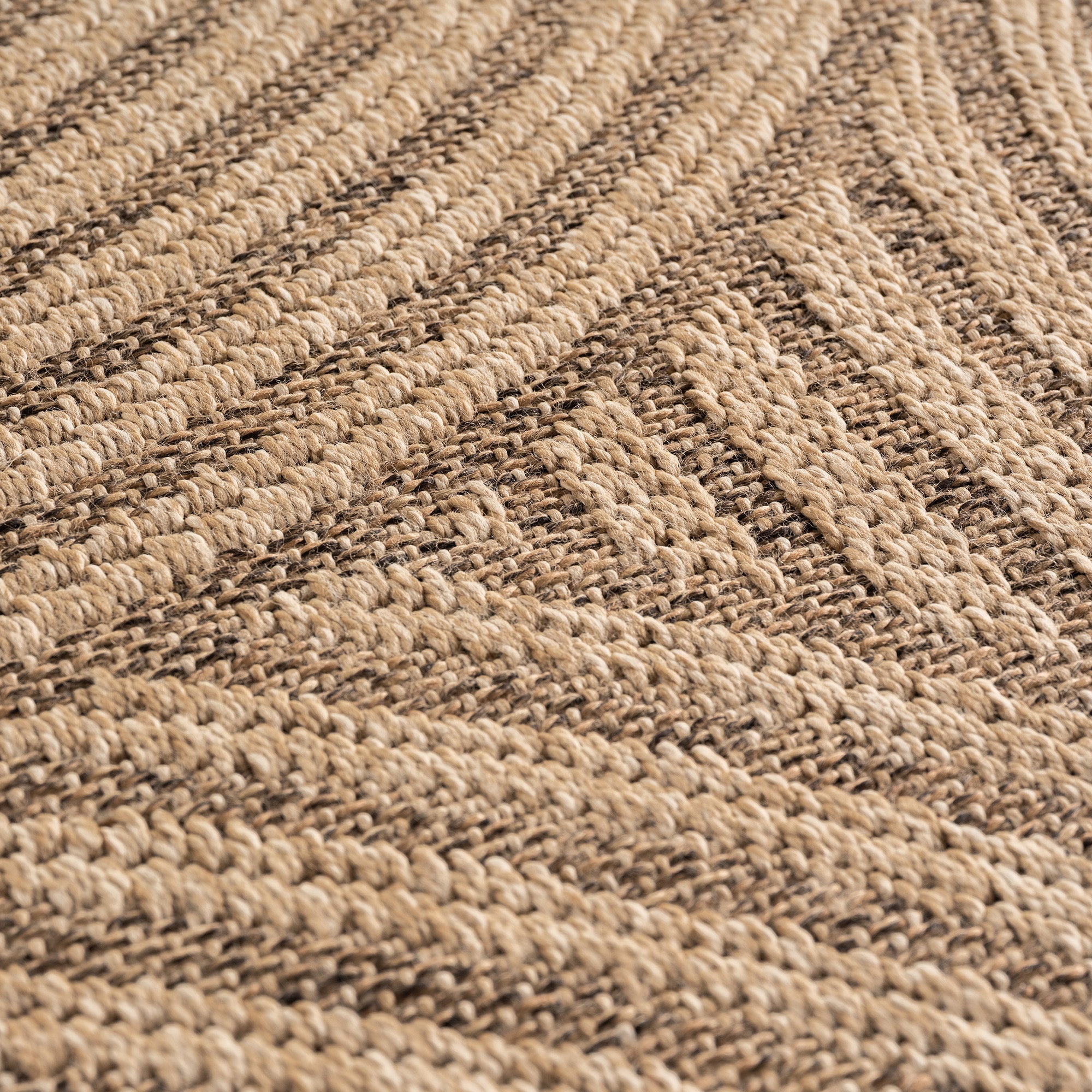 LINORA – Tapis intérieur/extérieur beige, motif géométrique aspect jute - LIN1401BEI LINORA