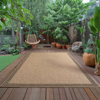LINORA – Tapis intérieur/extérieur beige, aspect jute - LIN1402BEI LINORA