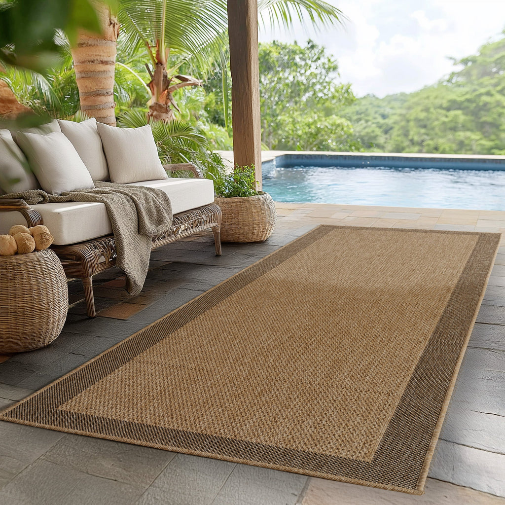 LINORA – Tapis intérieur/extérieur beige, aspect jute - LIN1402BEI LINORA