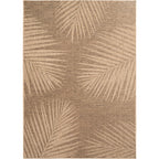 LINORA – Tapis intérieur/extérieur beige, motif feuille aspect jute - LIN1403MAR LINORA