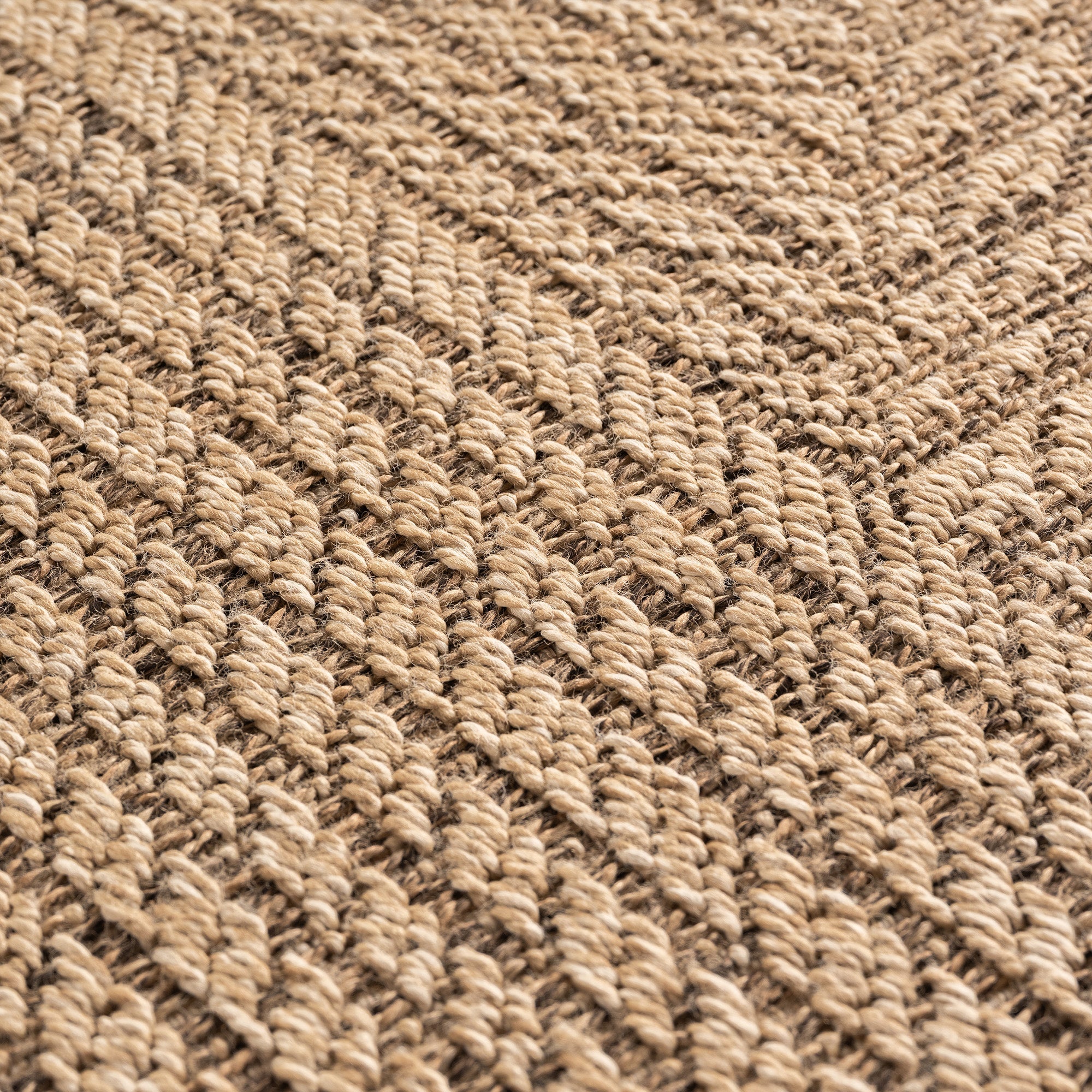 LINORA – Tapis intérieur/extérieur beige, motif graphique aspect jute - LIN1404BEI LINORA