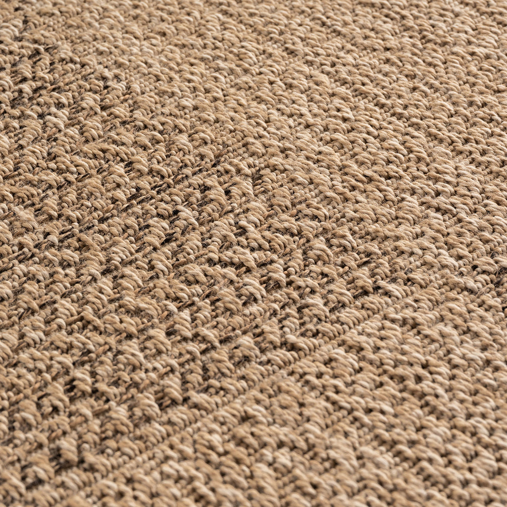 LINORA – Tapis intérieur/extérieur beige, motif damier aspect jute - LIN1405BEI LINORA