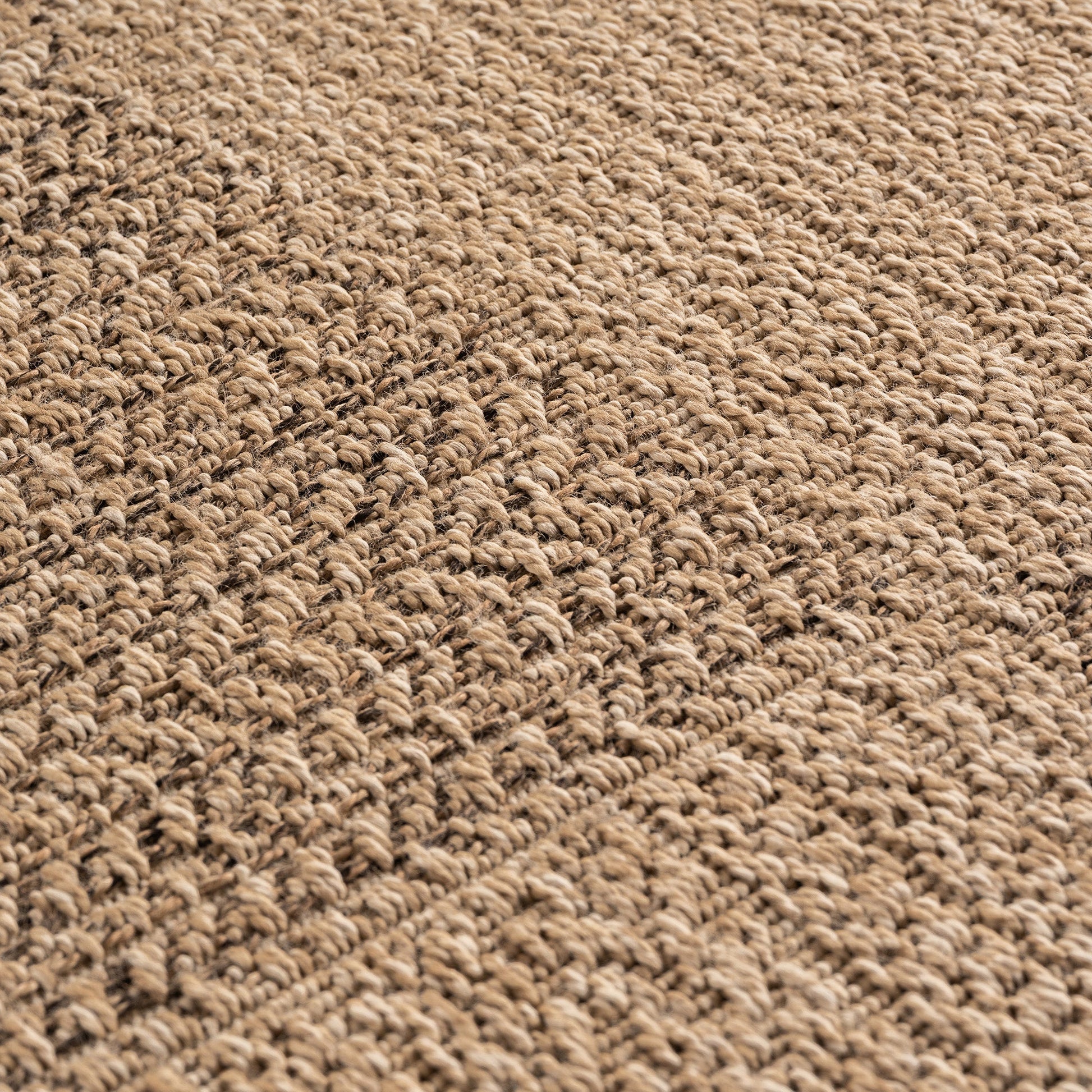LINORA – Tapis intérieur/extérieur beige, motif damier aspect jute - LIN1405BEI LINORA