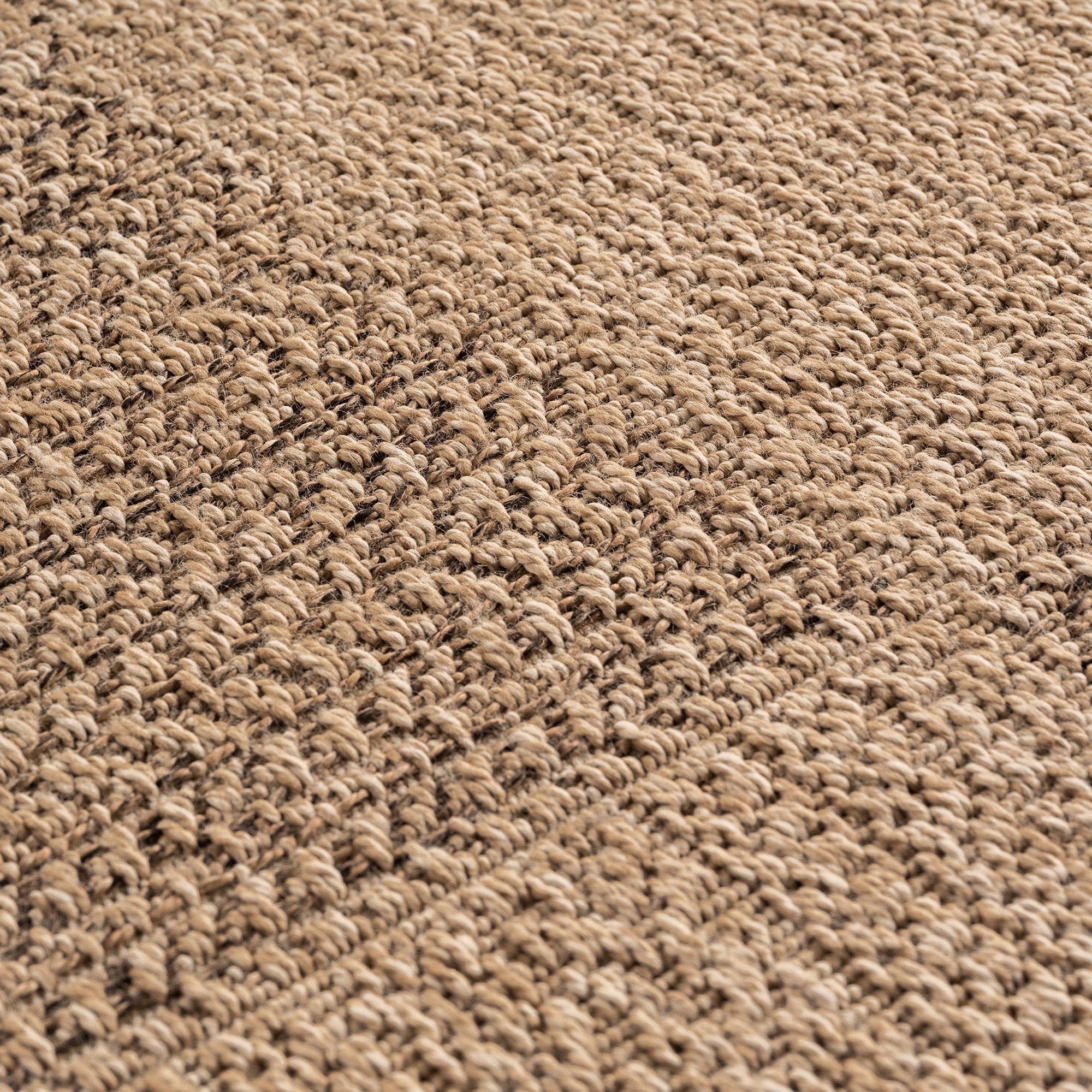 LINORA – Tapis intérieur/extérieur beige, motif damier aspect jute - LIN1405BEI LINORA