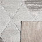 Tapis intérieur extérieur motif petits losanges gris : LOO321GRI LOOPIN