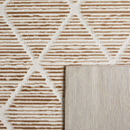 Tapis intérieur extérieur motif petits losanges beige : LOO321BEI LOOPIN